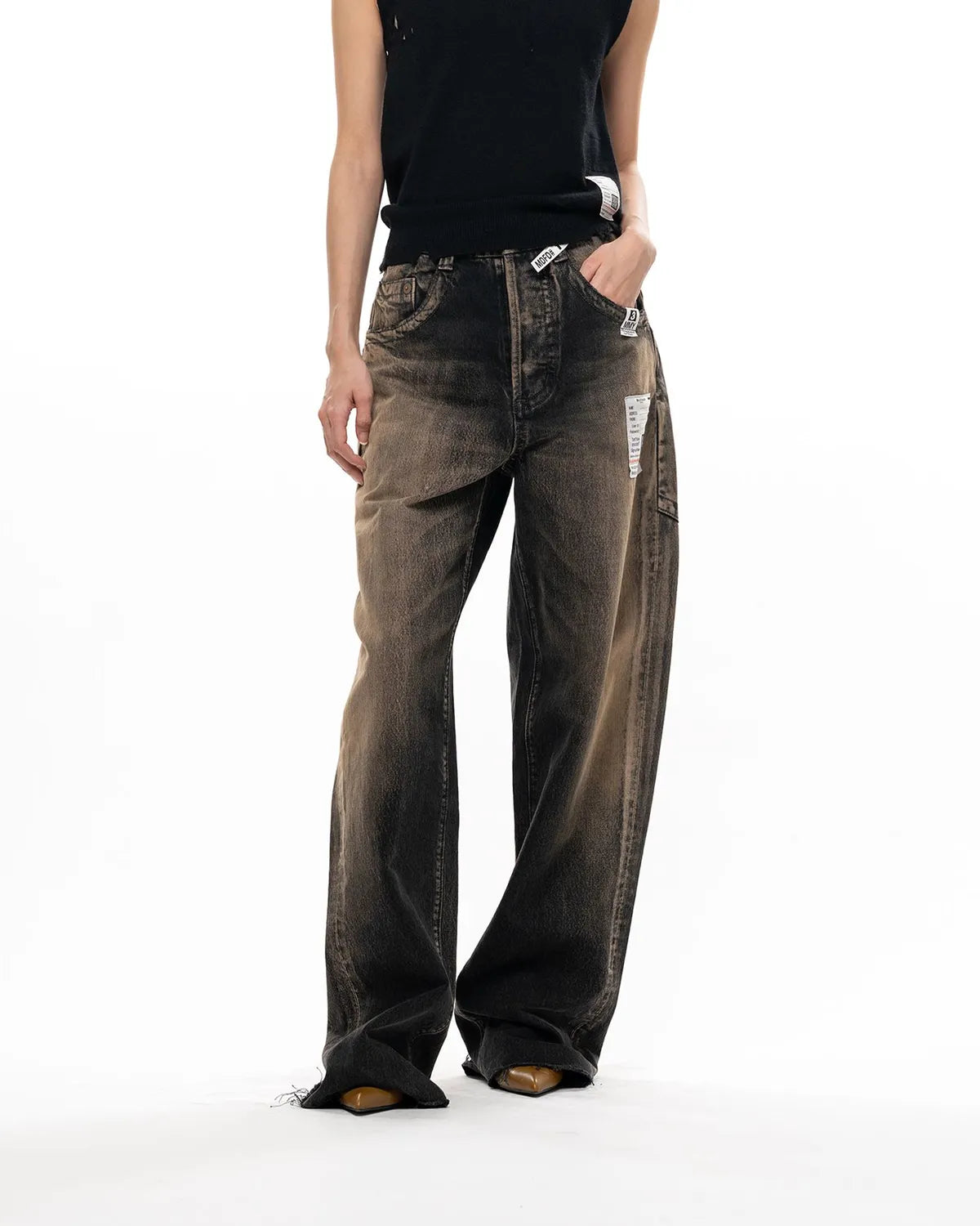 Maison MIHARA YASUHIRO の Amateur Sewn Like Wide Denim Pants -Women's- (K17PT352)