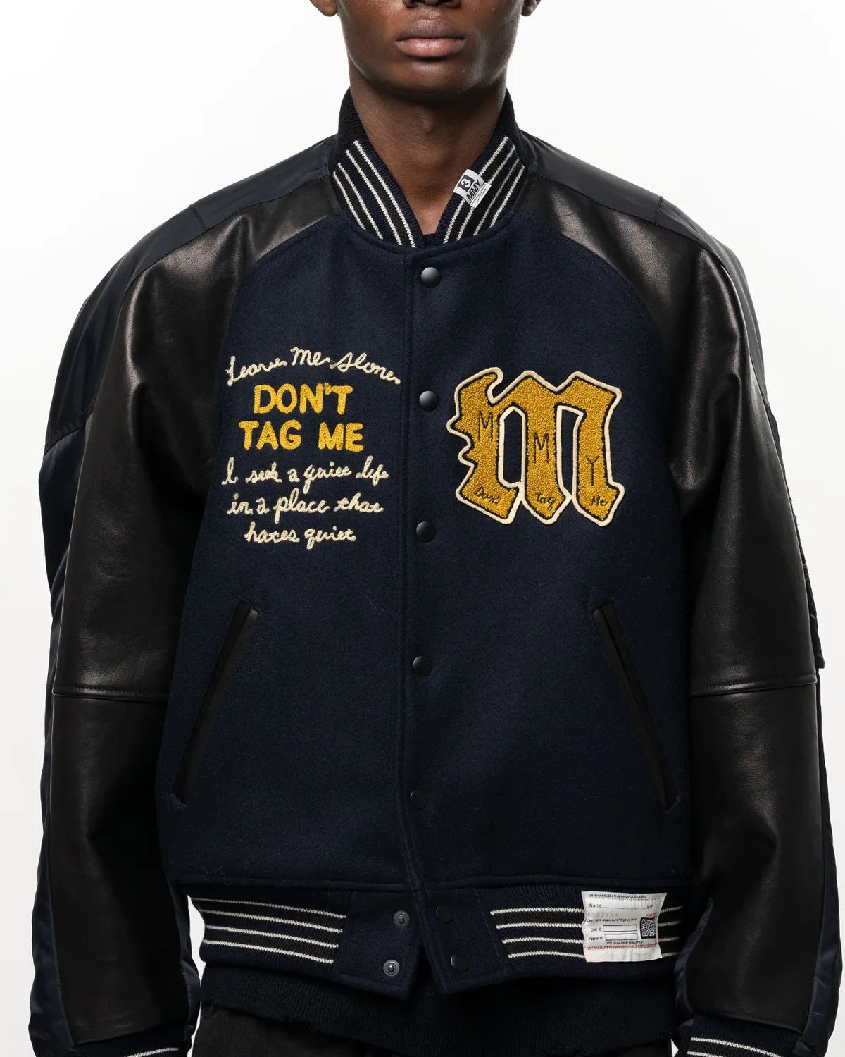 Maison MIHARA YASUHIRO の Front Back Combined Stadium Jacket (A17BL062)