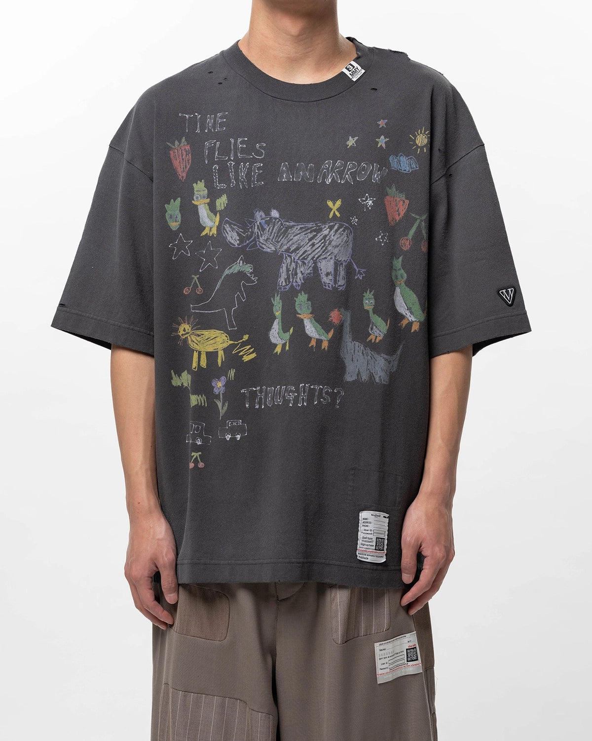 Maison MIHARA YASUHIRO人気T Maison MIHARA YASUHIRO(メゾンミハラヤスヒロ) / Kids Doodle Printed