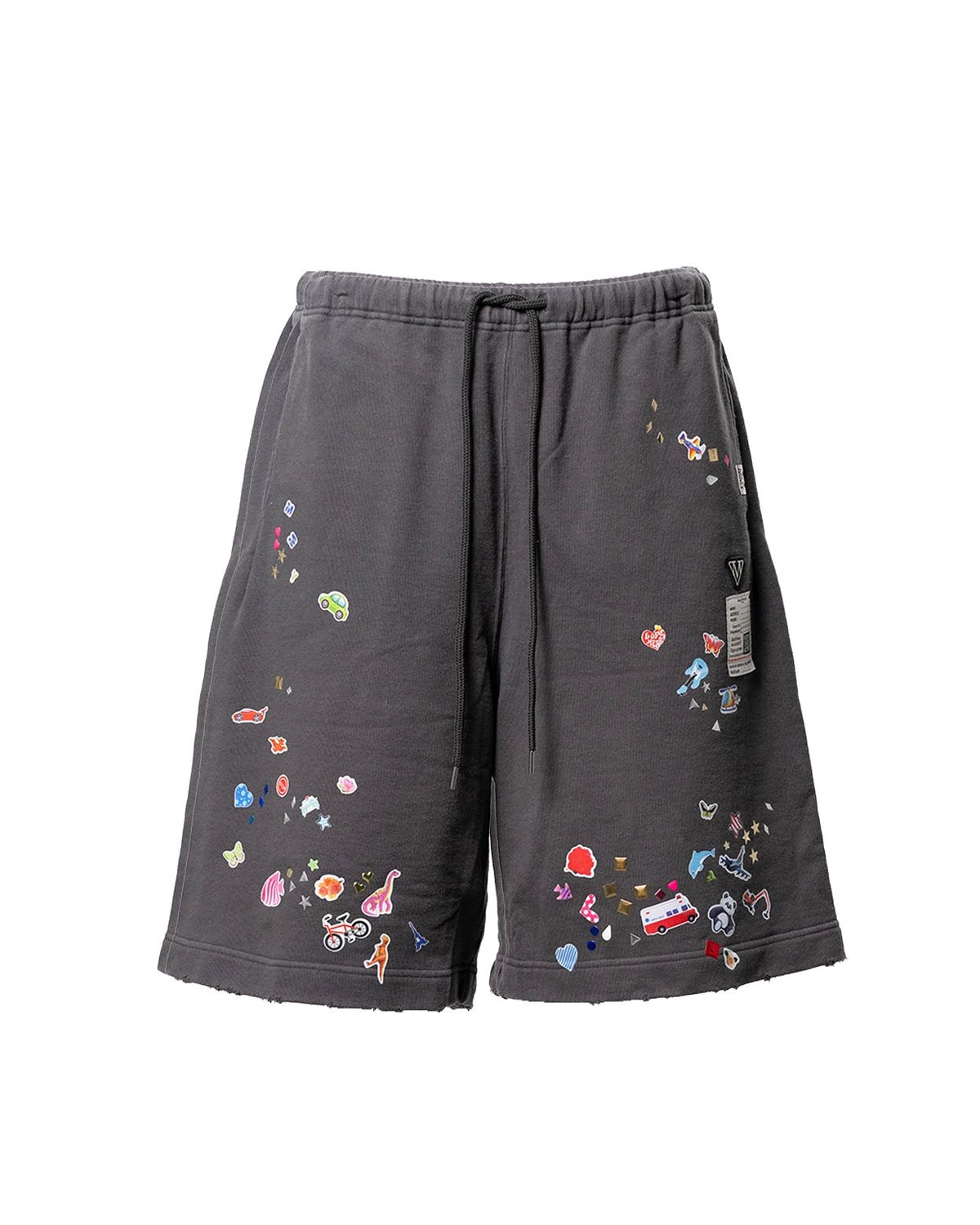 【新品タグ付き】ミハラヤスヒロ ステッカー ショートパンツ36 MAISON MIHARA YASUHIRO メゾンミハラヤスヒロPrint Destruction