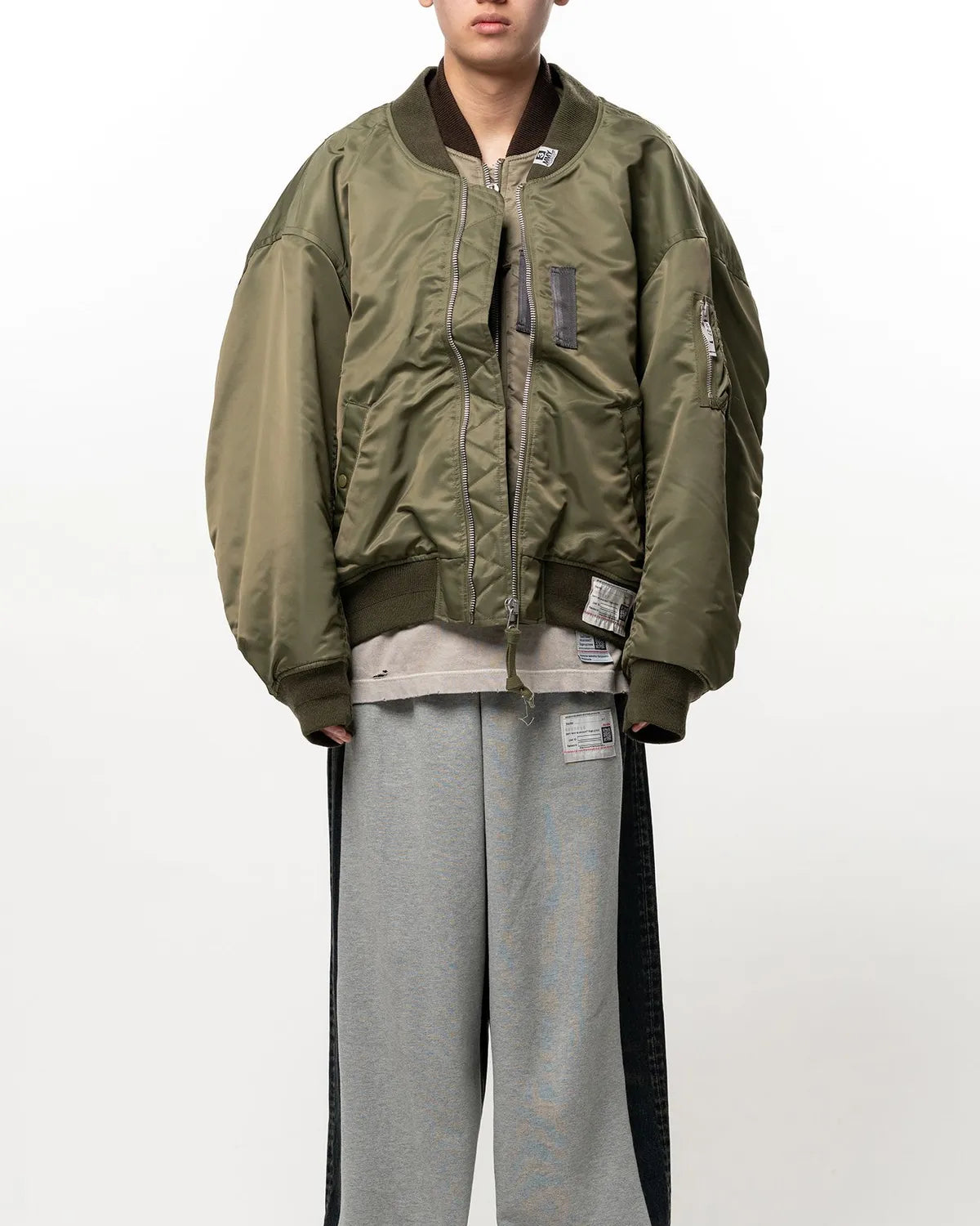 Maison MIHARA YASUHIRO の Shifted Layer Flight Jacket (A17BL061)