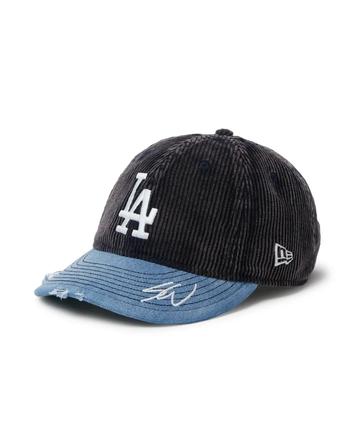 NEW ERA の 9THIRTY Sean Wotherspoon ロサンゼルス・ドジャース ネイビーコーデュロイ ウォッシュドデニムバイザー (15156447)