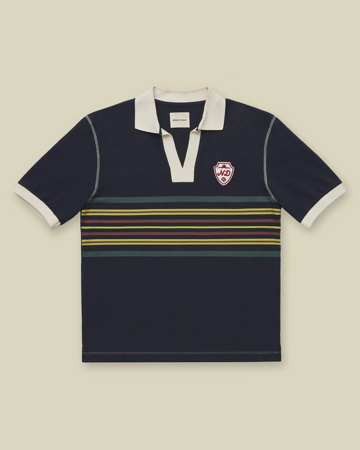 NICHOLAS DALEY (ニコラス デイリー) / S/S STRIPED RUGBY POLO | 公式