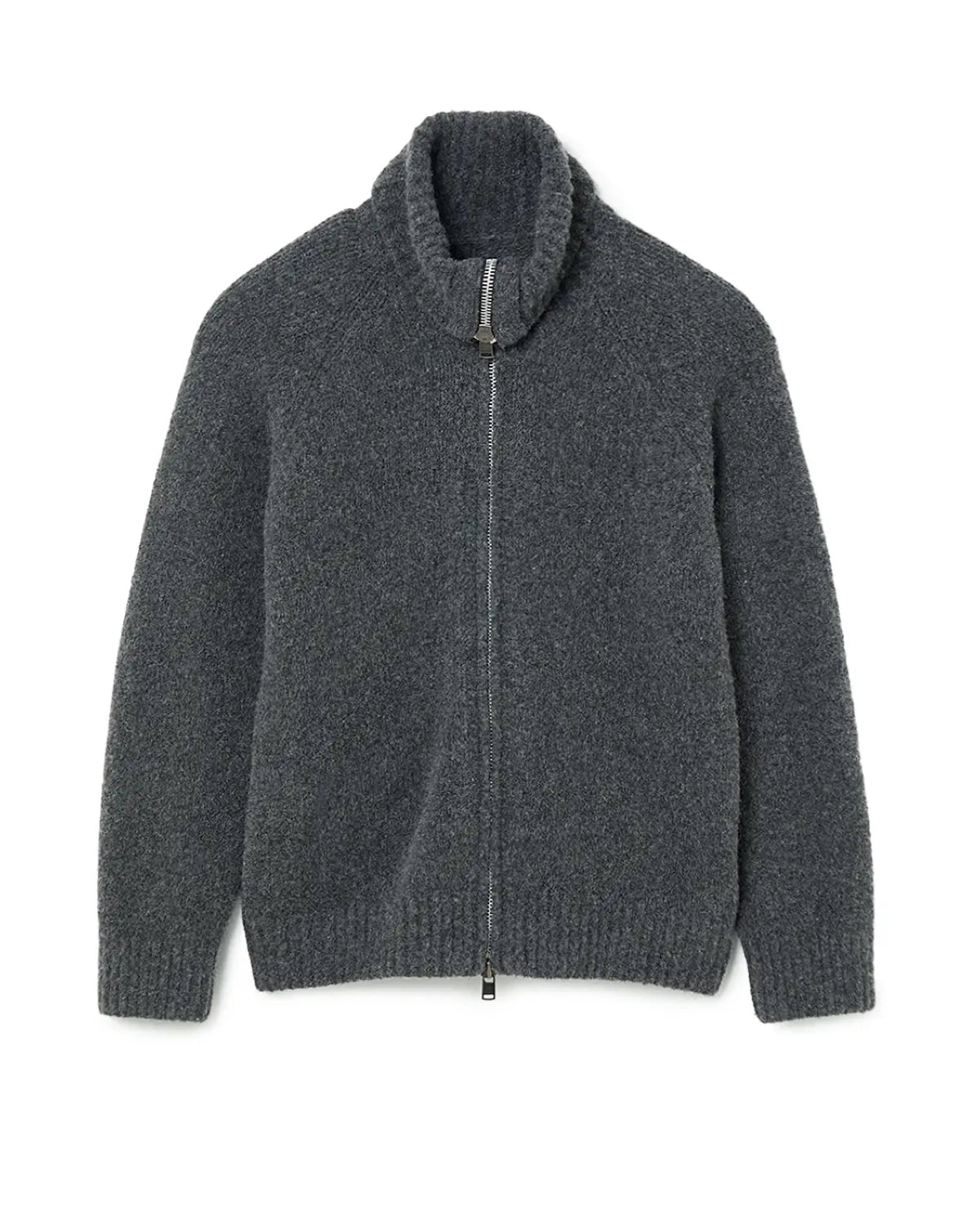 NONNATIVE / HIKER HIGH NECK ZIP BLOUSON WOOL BOUCLE KNIT (NN-K4907)