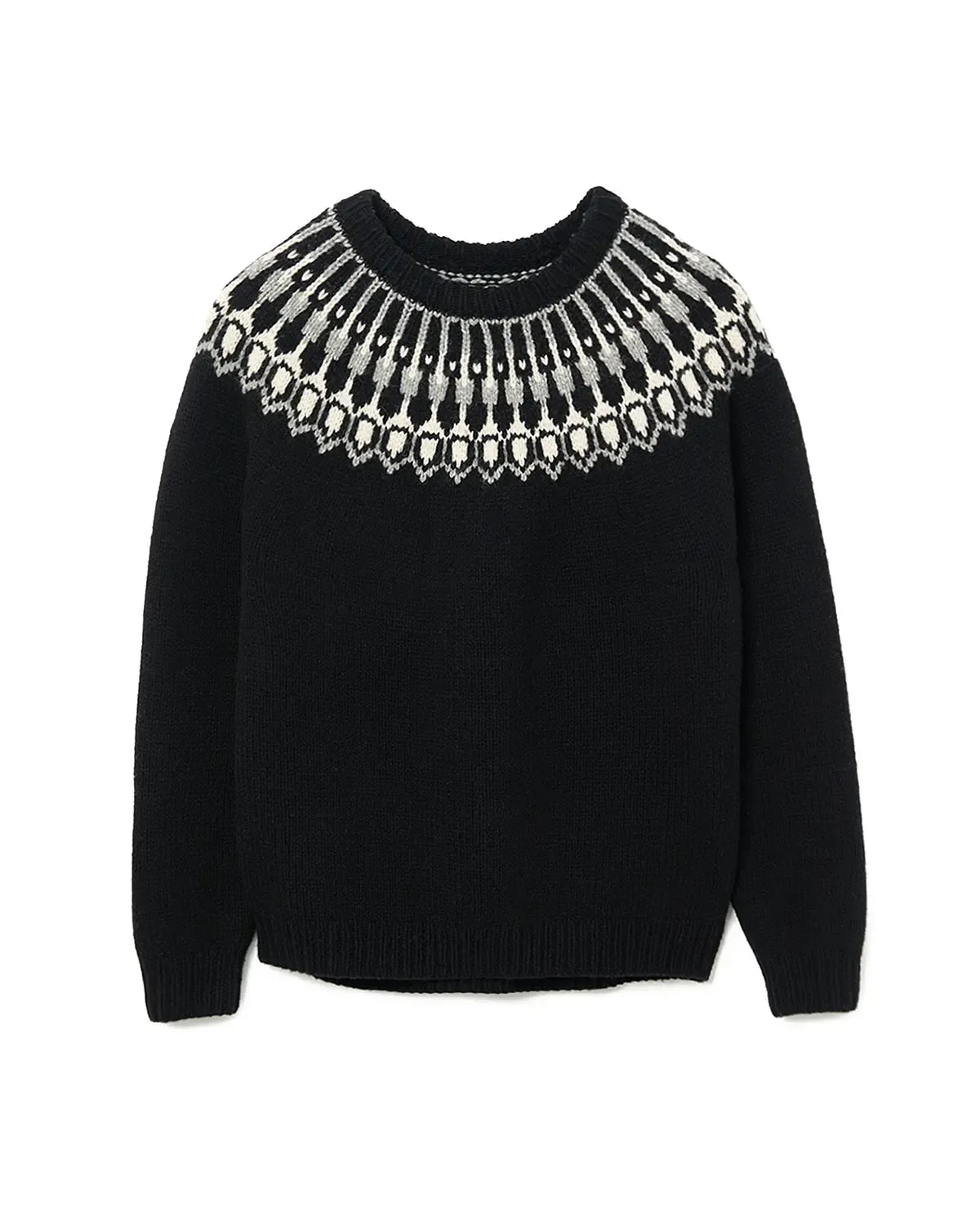 NONNATIVE / EXPLORER HAND-KNIT CREW SWEATER LINCOLN WOOL YARN (NN-K4908)