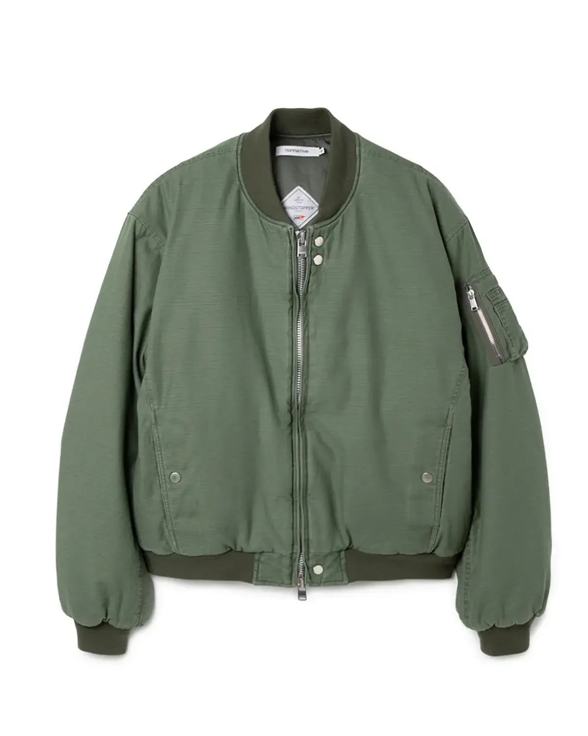 NONNATIVE の TROOPER PUFF BLOUSON COTTON BACKSATIN PIGMENT DYE WITH WINDSTOPPER® (NN-JU4702)