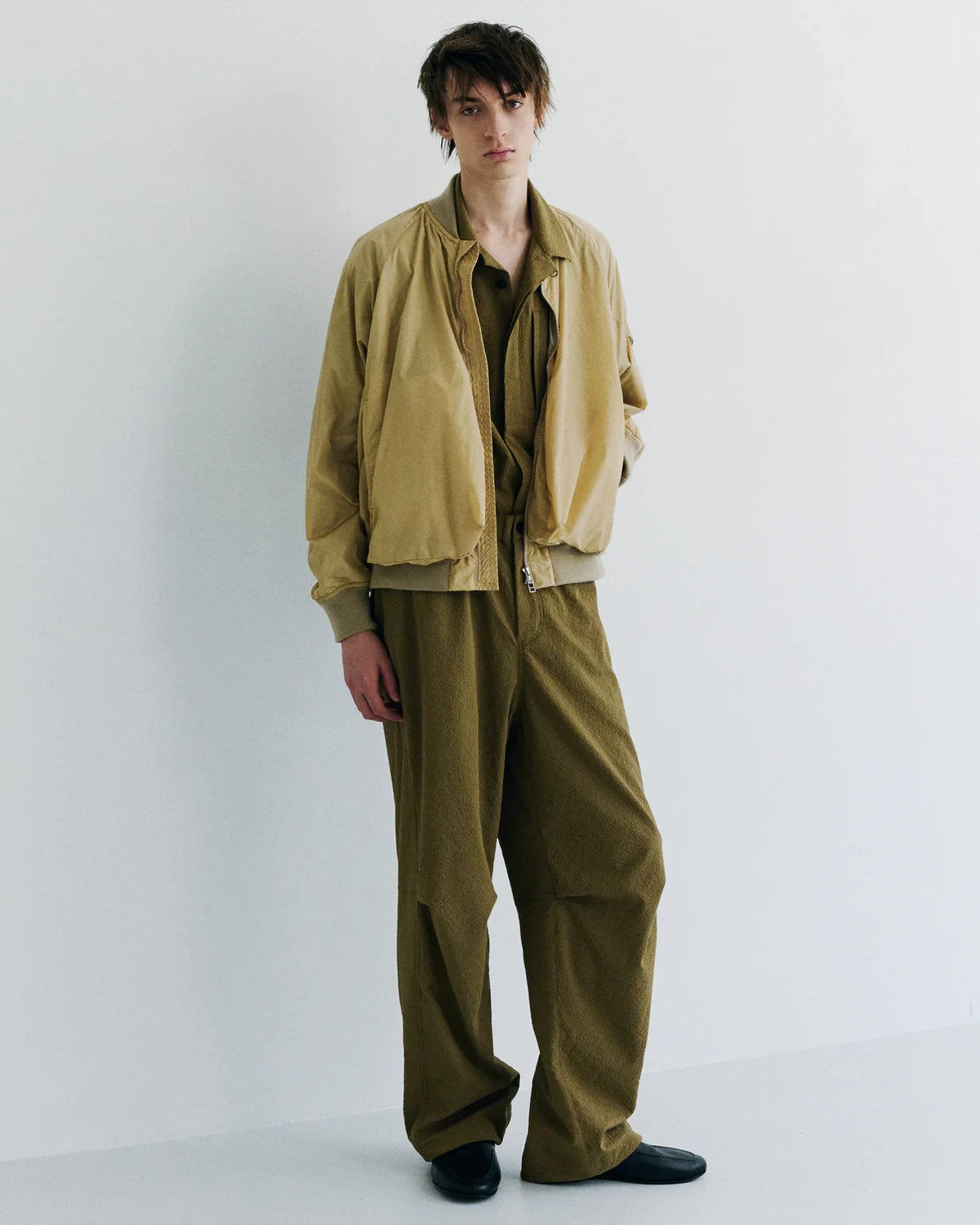 NTN / 3D KNEE TUCK DRAWSTRING TROUSERS GARMENT DYE (N006-044135D)