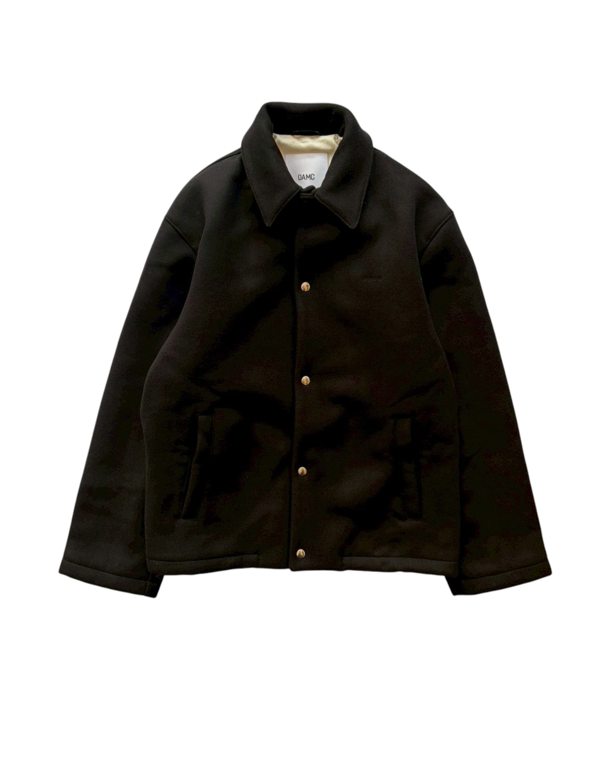 OAMC の BLACK FELT COACH JACKET (OAF5MJ12AP)