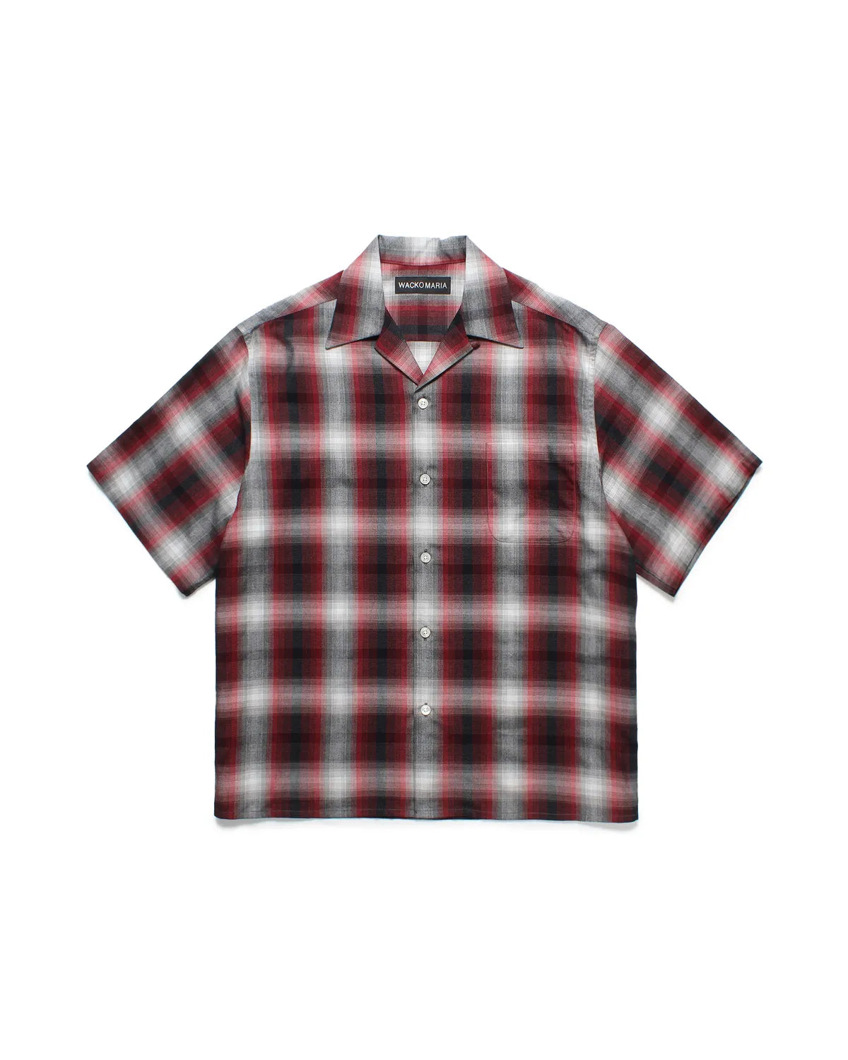 WACKO MARIA / OMBRE CHECK OPEN COLLAR SHIRT -TYPE2- (25SS-WMS-OC03)