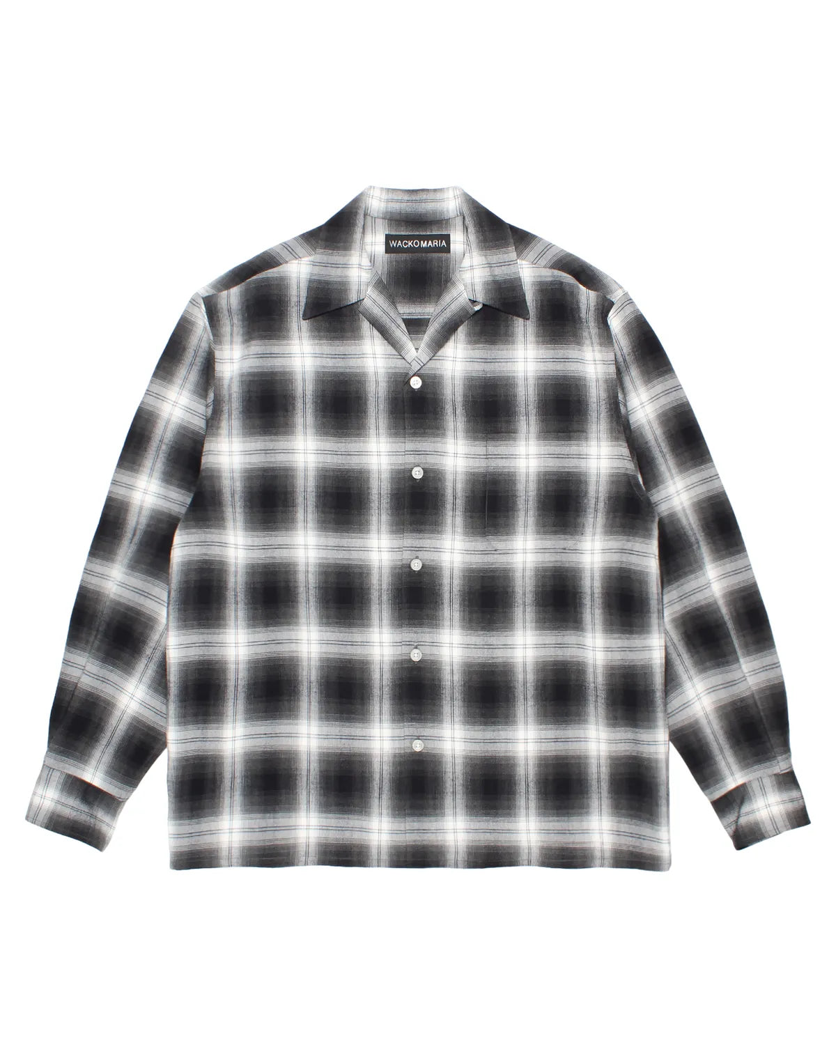 WACKO MARIA / OMBRE CHECK OPEN COLLAR SHIRT L/S -TYPE-1- (26SS-WMS-OC11)