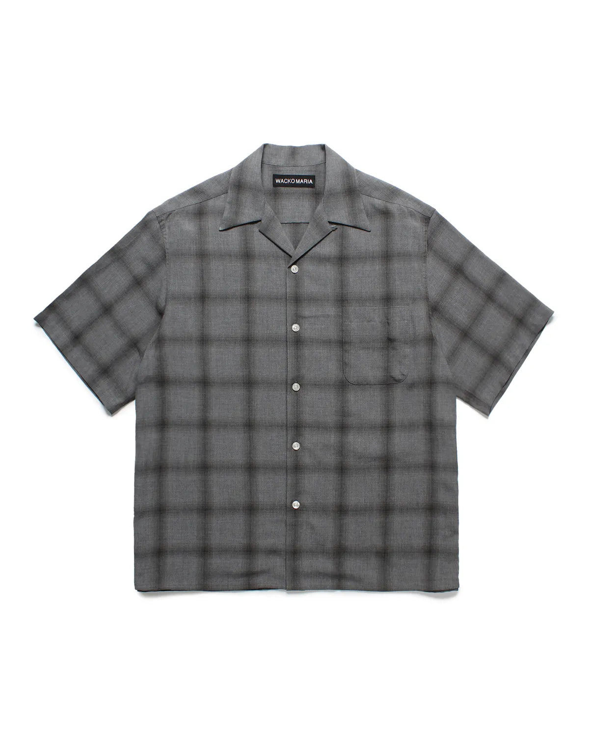 WACKO MARIA / OMBRE CHECK OPEN COLLAR SHIRT S/S -TYPE-3- (25SS-WMS-OC20)