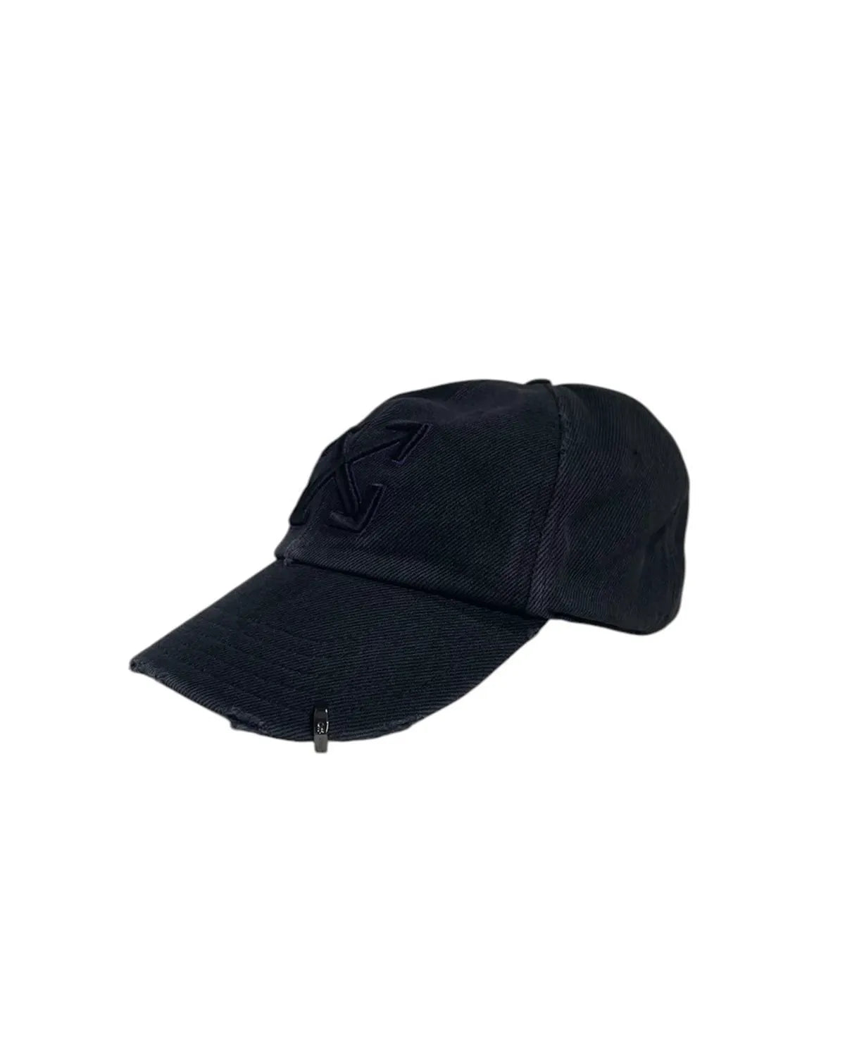 Off-White™ / DISTRESSED DENIM BASEBALL CAP (OMLS25-RTW0405)