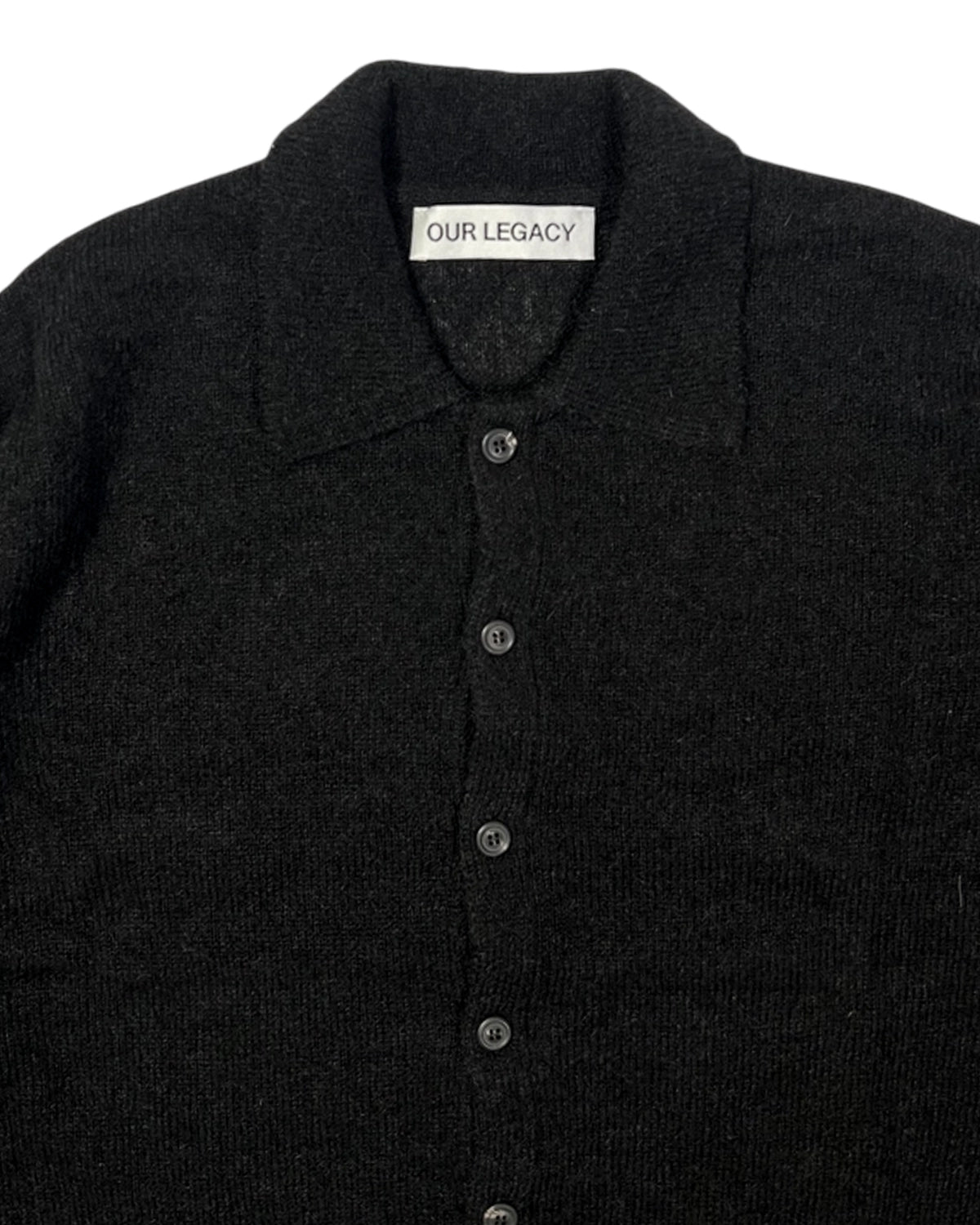 OUR LEGACY / EVENING POLO Black Fuzzy Alpaca (M4213ECFSE)