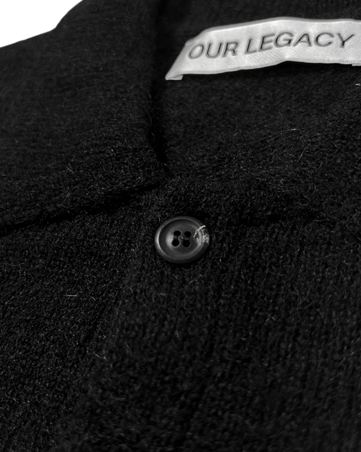 OUR LEGACY / EVENING POLO Black Fuzzy Alpaca (M4213ECFSE)