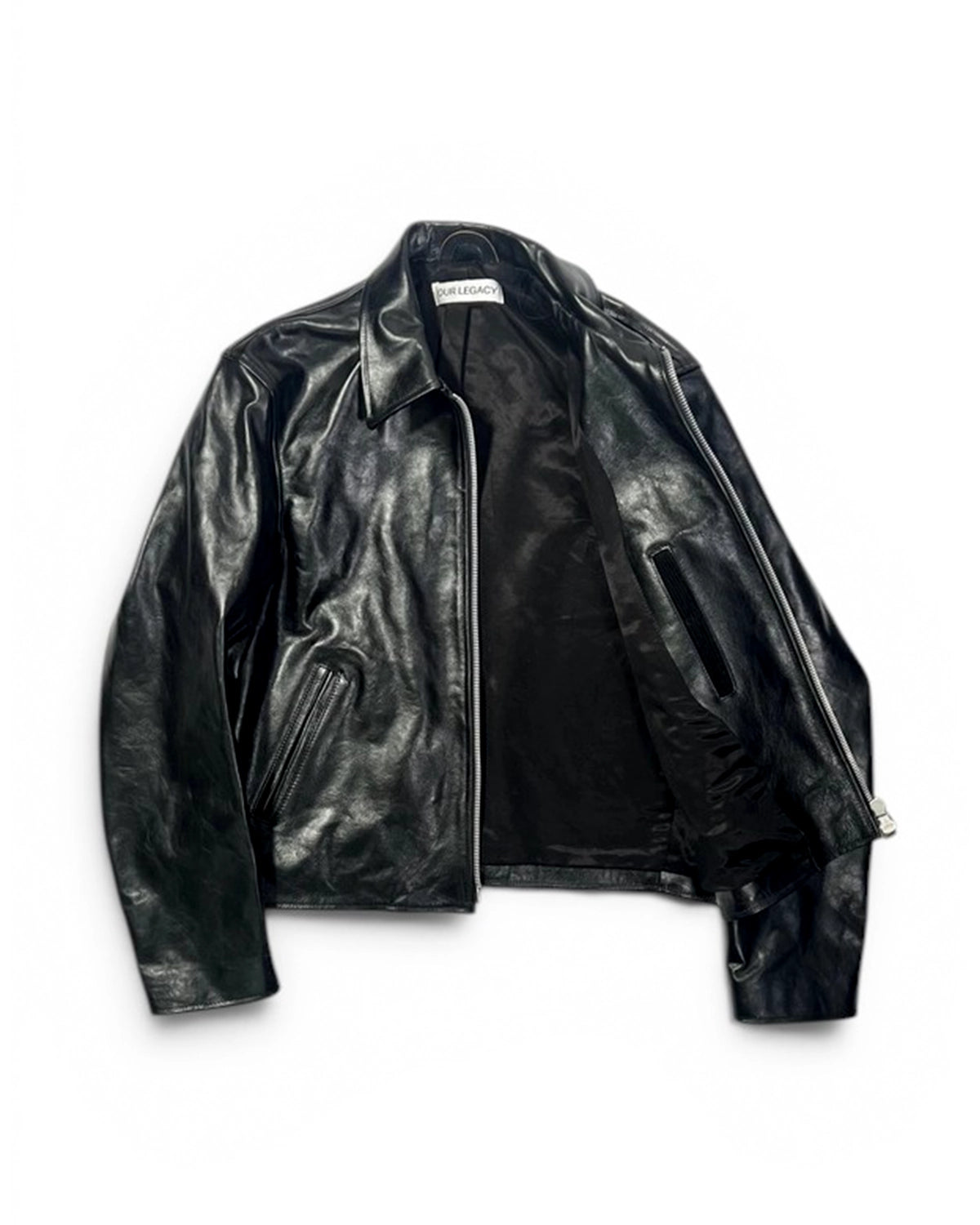 OUR LEGACY / MINI JACKET Top Dyed Black Leather (M4239MTD)