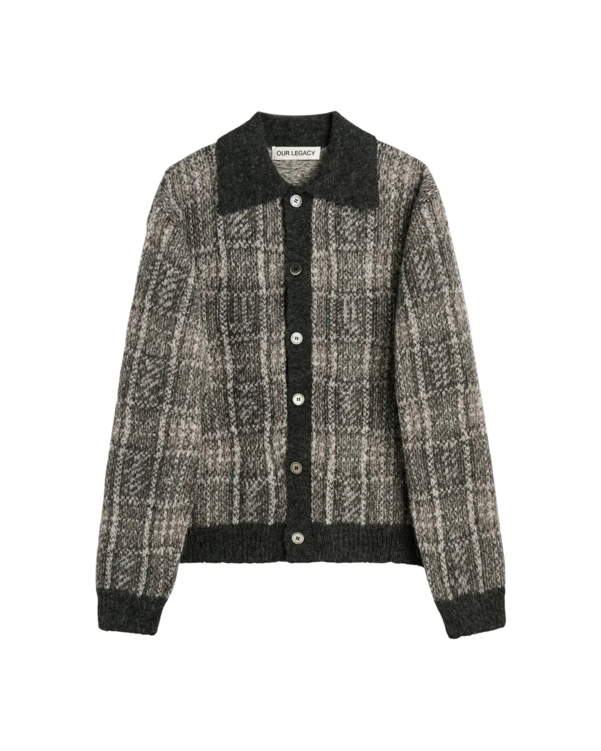 OUR LEGACY の EVENING POLO Grand Check Fuzzy Alpaca (M4263EG)