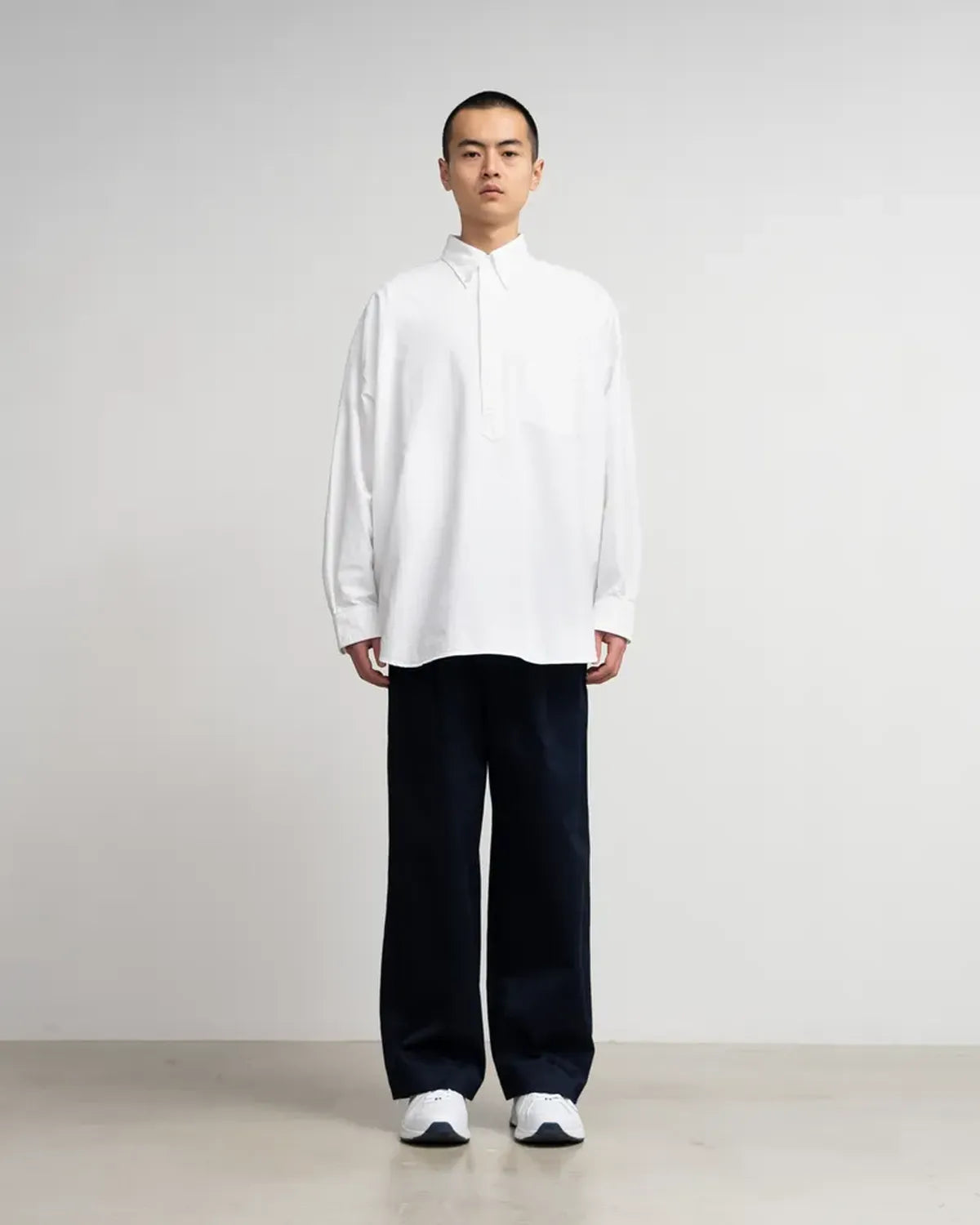 Graphpaper / Oxford Pique Jersey L/S Oversized BD Shirt