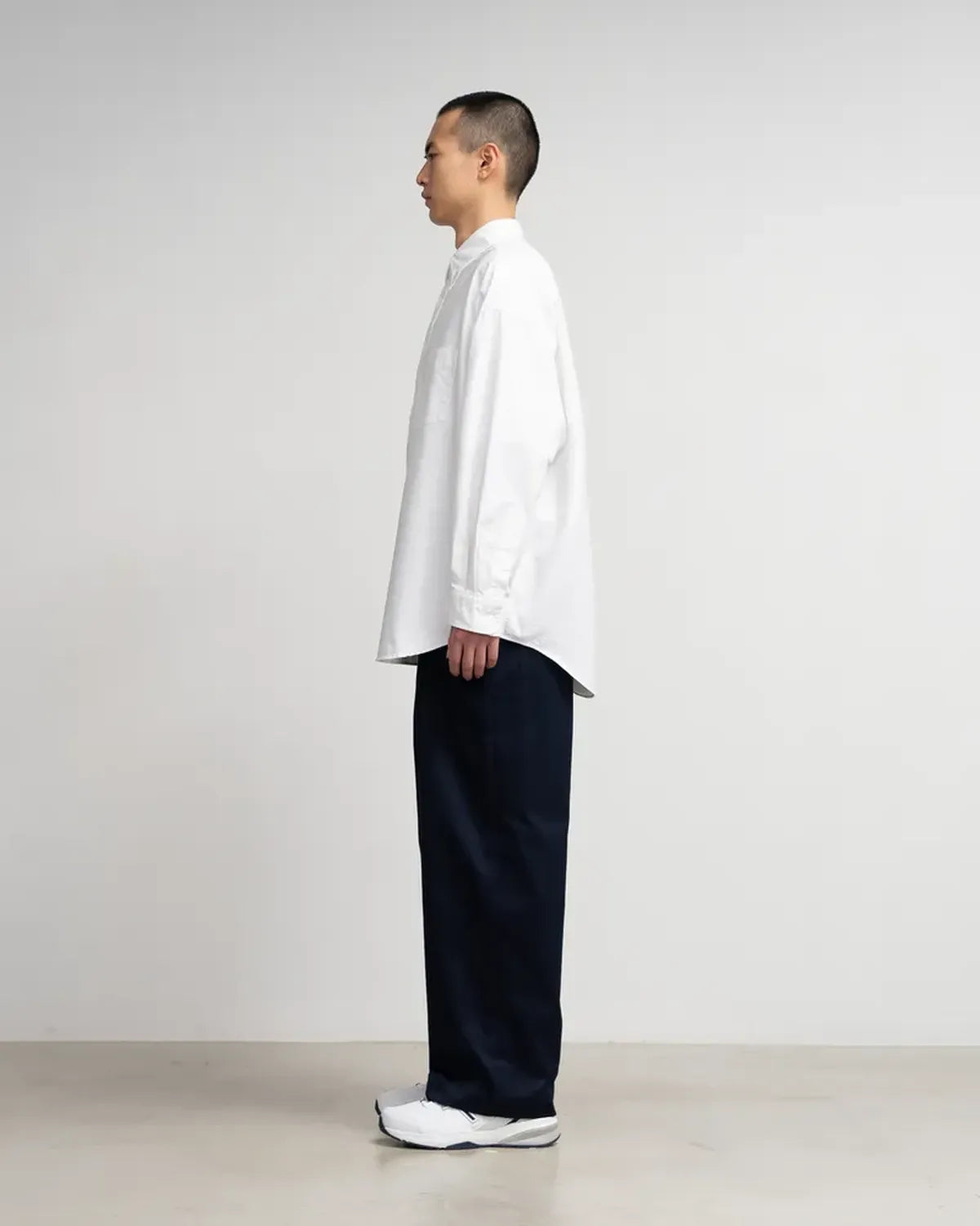 Graphpaper / Oxford Pique Jersey L/S Oversized BD Shirt