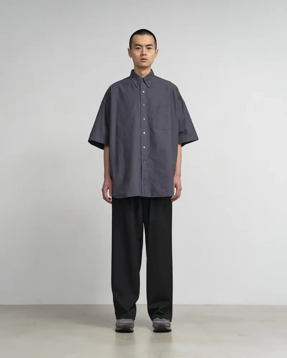 Graphpaper / Oxford S/S Oversized B.D Shirt (GM252-50076B)