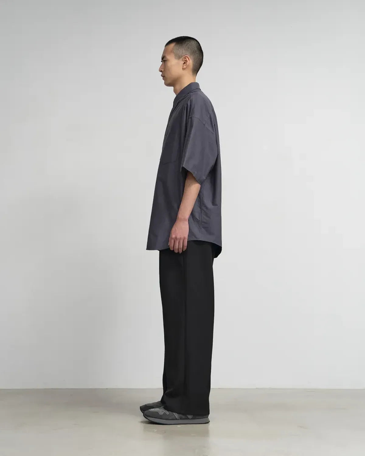 Graphpaper / Oxford S/S Oversized B.D Shirt (GM252-50076B)