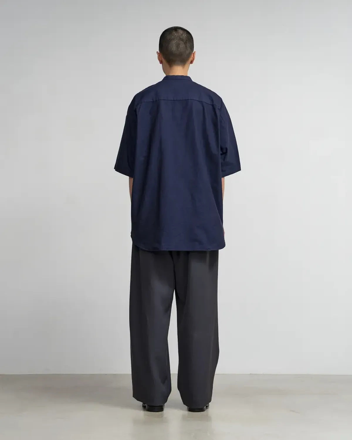 Graphpaper / Oxford S/S Oversized Band Collar Shirt (GM252-50078B)
