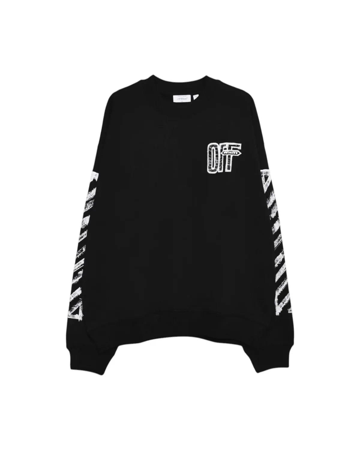 Off-White の MOTION ARROW SKATE CREWNECK (OMBF26-RTW0109)