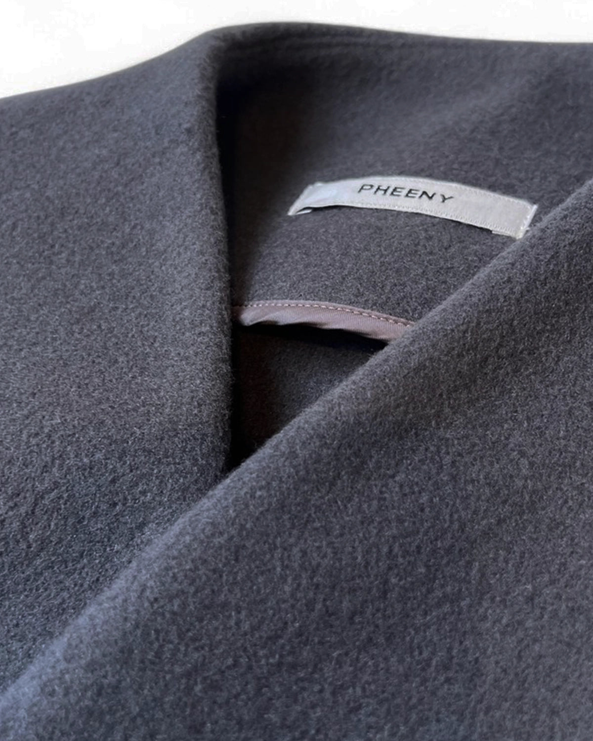 PHEENY / Needle rever stretch scarf coat (PA25-CO01)
