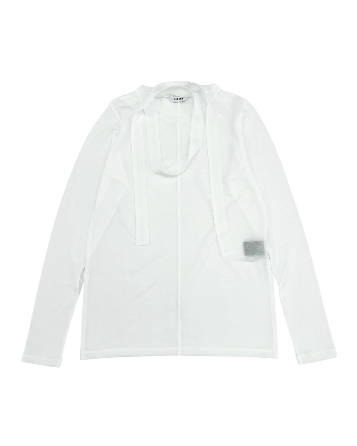 PHEENY の Cotton nylon sheer L/S with tie (PS25-CS07)