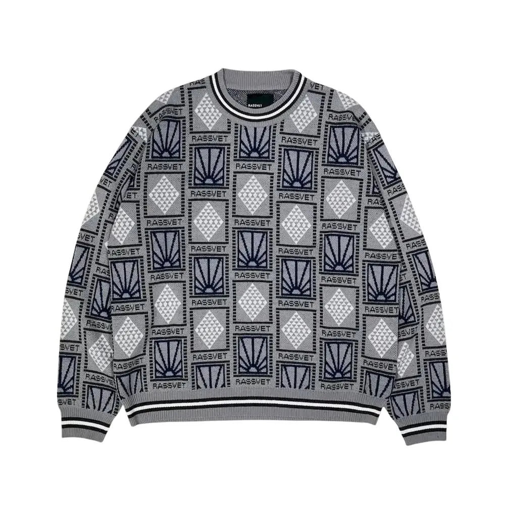 RASSVET(ラスベート) / PATTERN LOGO JACQUARD SWEATER K RASSVET(ラスベート) / PATTERN LOGO JACQUARD SWEATER K