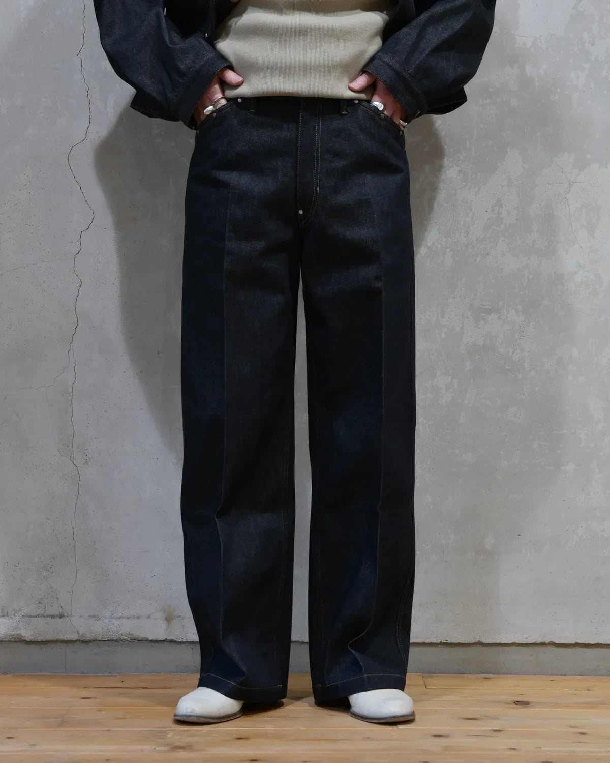 LEMAIRE / WIDE PANT WITH STUDS (PA1288 LD1061)