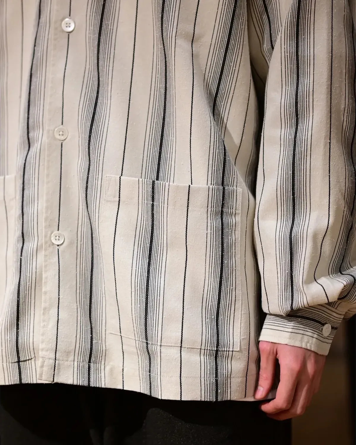 COOTIE PRODUCTIONS® / Dobby Chain Stripe L/S Cavana Shirt (CTE-26S413)