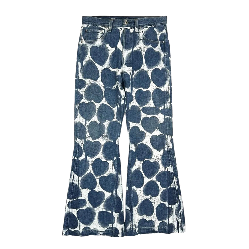 READYMADE の HEART PRINT DENIM (RM-P01-0000-066)