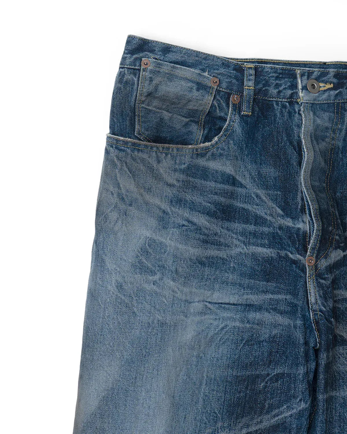 refomed / RIGHT HANDED DENIM PANTS "USED-2" (REPT-027U2)