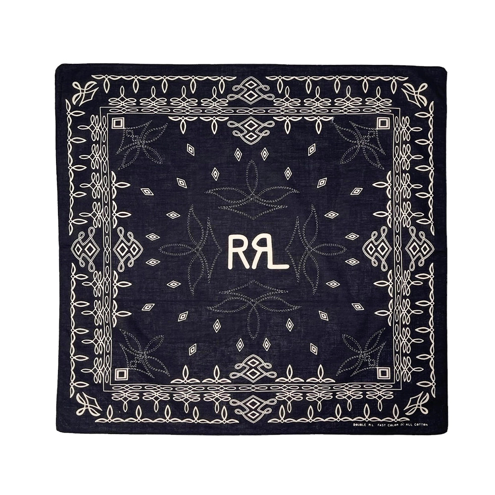 新品*RRL*ロゴ コットン スカーフ * ダブルアールエル 新品*RRL*ロゴ コットン スカーフ *ダブルアールエル