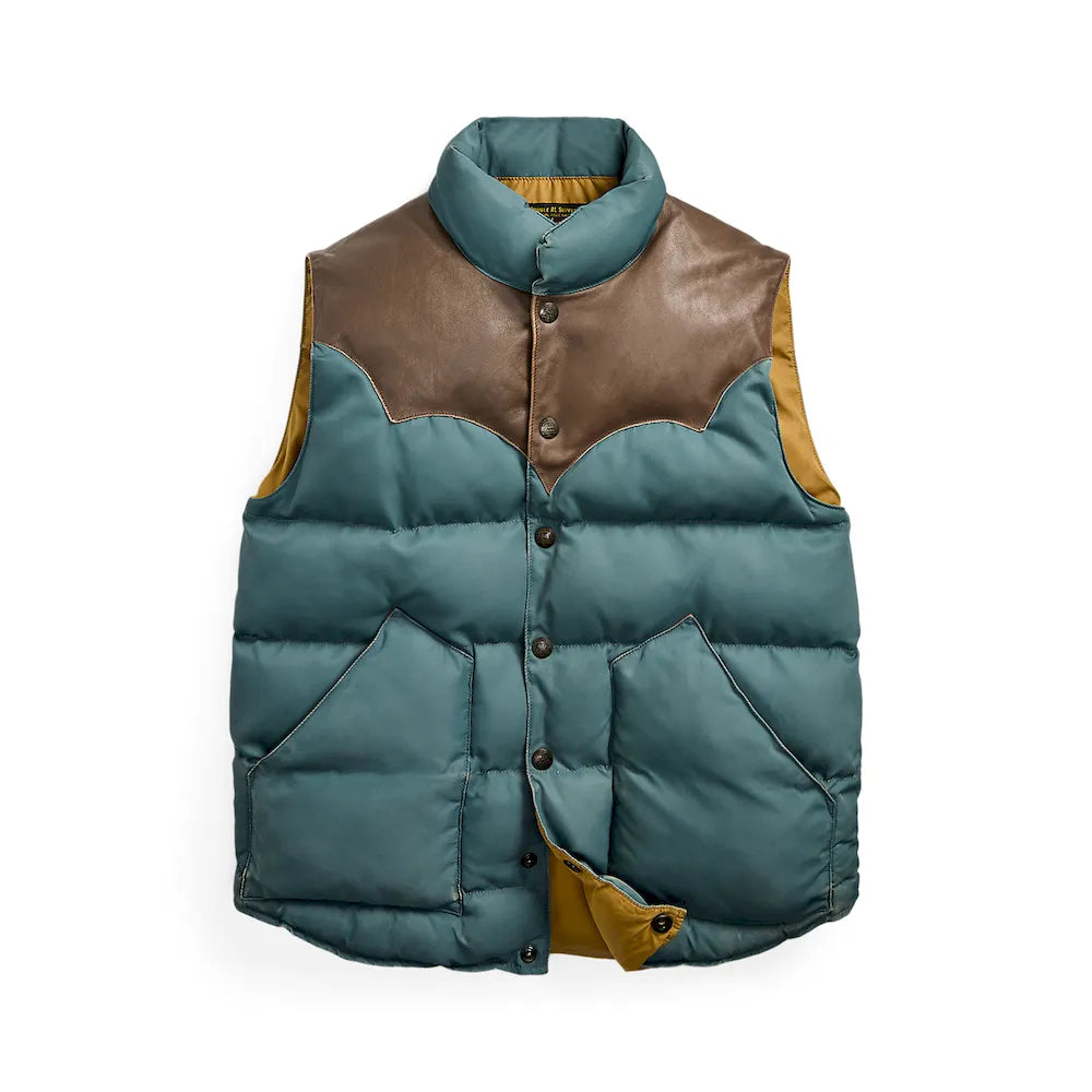 22FW RRL(ダブルアールエル)ダウンベスト M 美品 RRL (ダブルアールエル) / レザーヨーク キルテッド ベスト