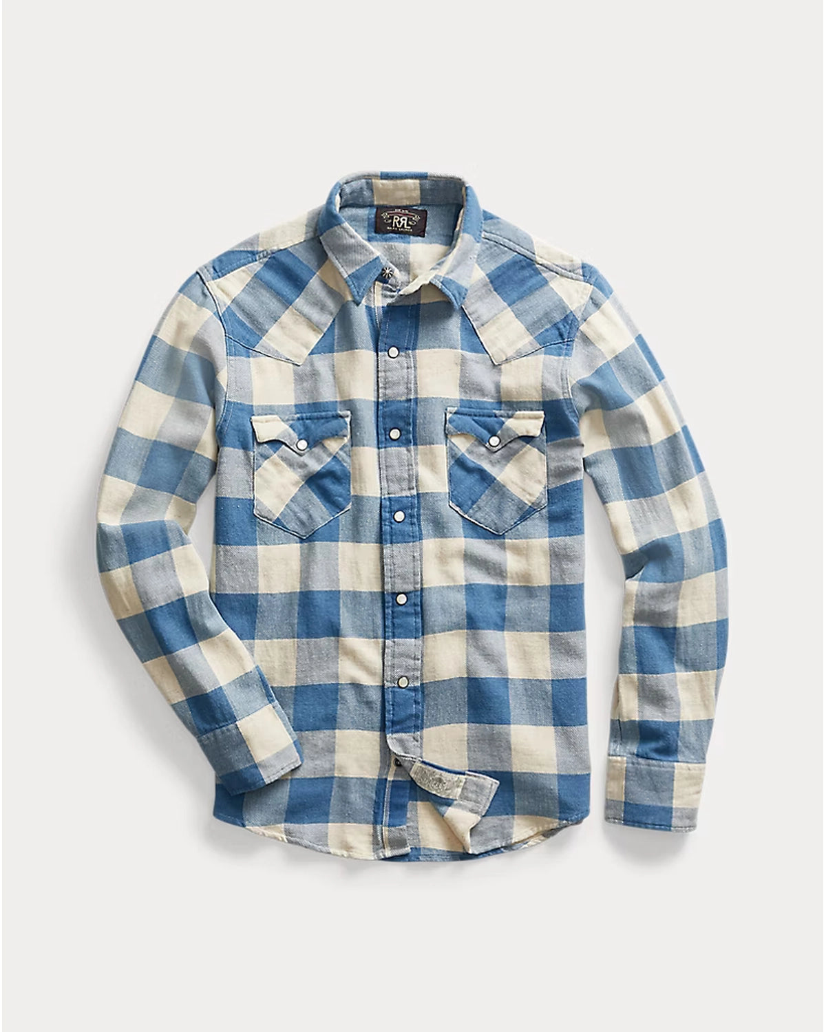 RRL の スリム プラッド ツイル ウエスタンシャツ (MNRRWOV16820093)