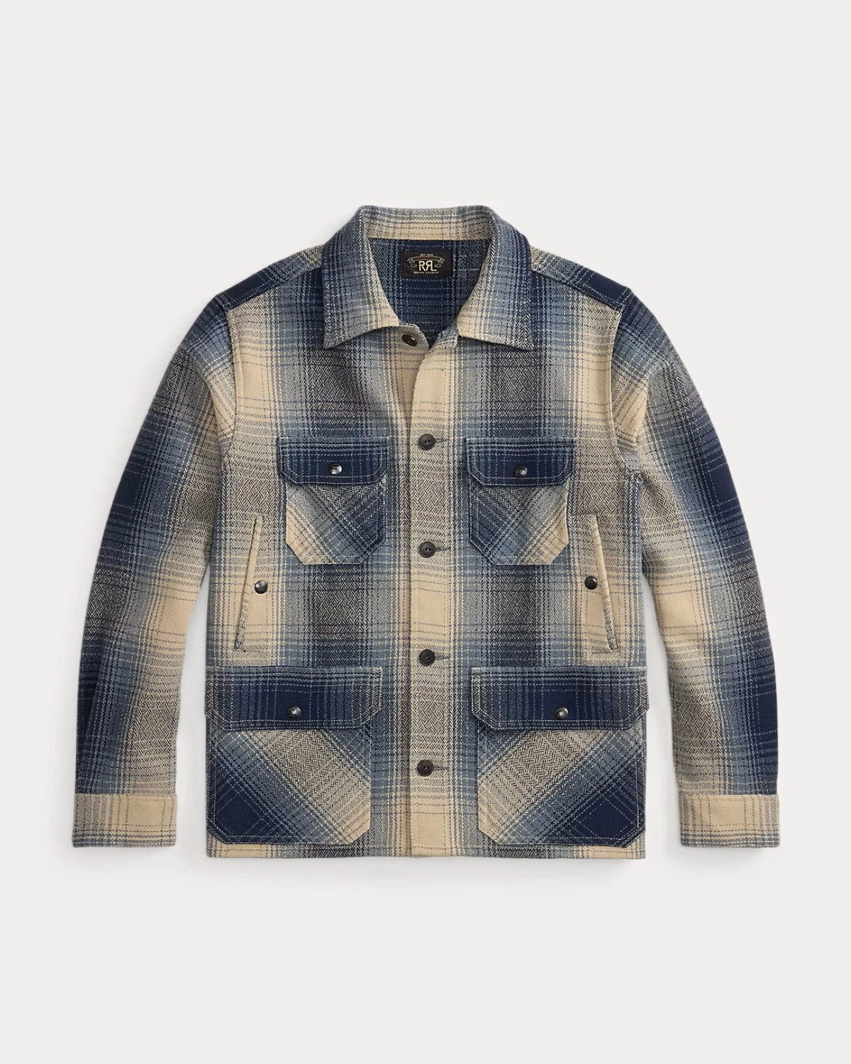 RRL の チェック ウール ツイル オーバーシャツ (MNRRWOV16820426)