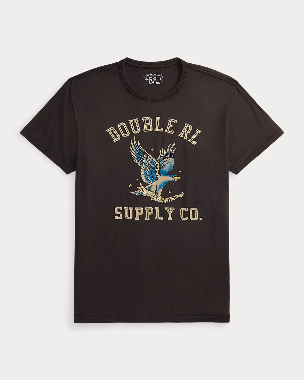 RRL の ガーメントダイド ジャージー グラフィック Tシャツ (MNRRTSH1N820184)