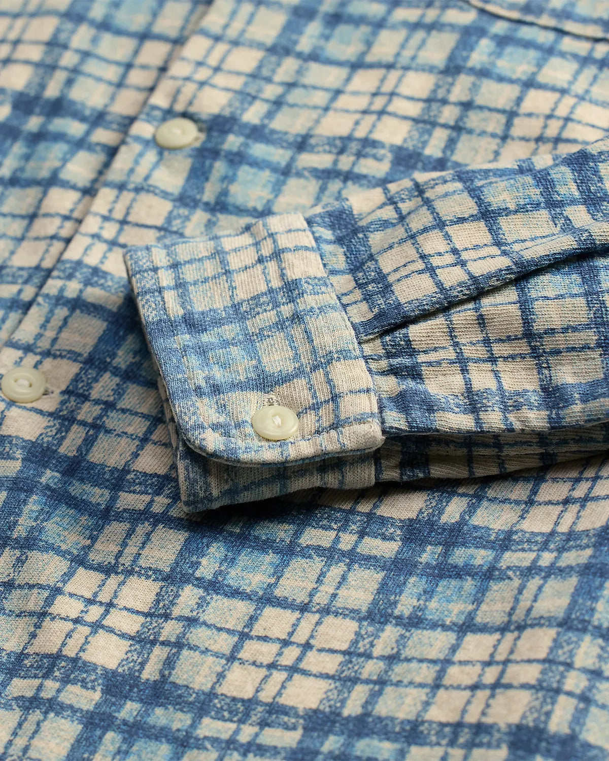 RRL / チェックプリント コットンリネン キャンプ シャツ (MNRRKNI16820224)