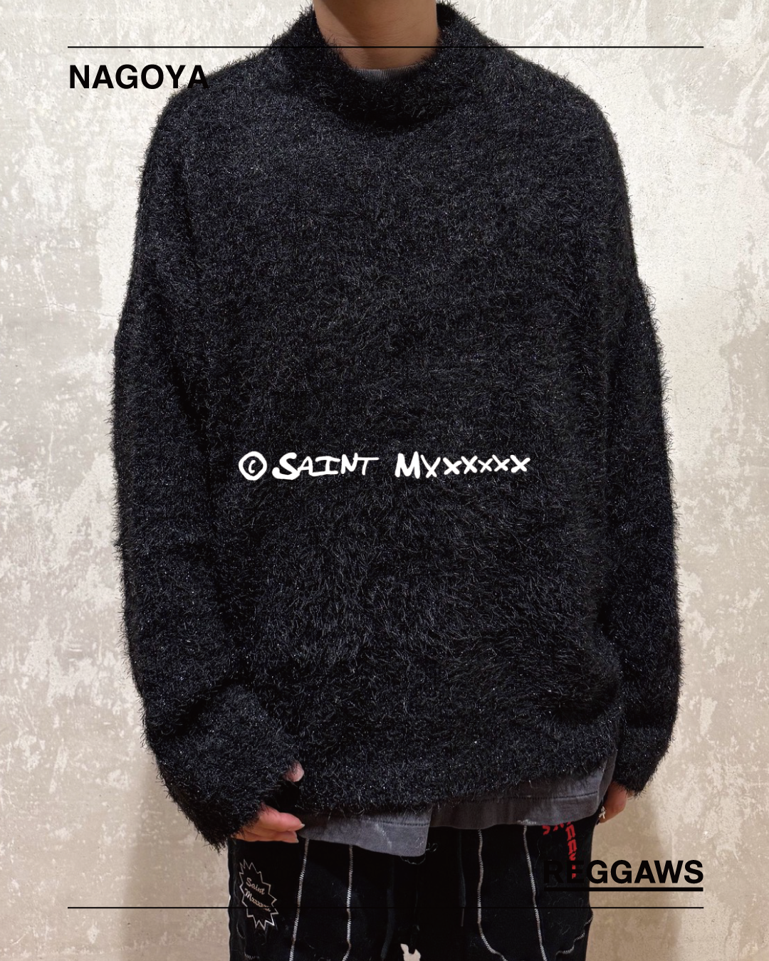 ©︎SAINT Mxxxxxx / CREW NECK KNIT -GLITTER (SM-HR1-0000-068)
