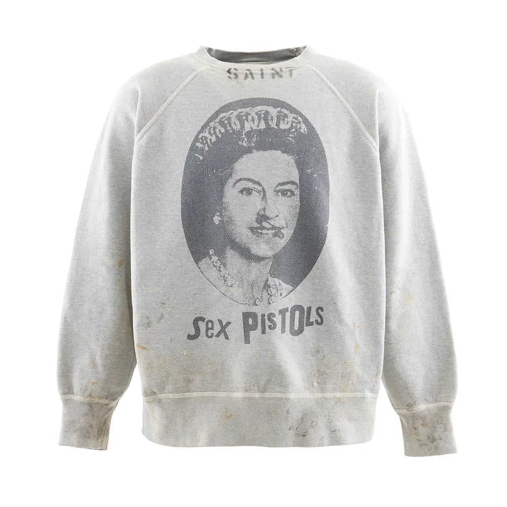 ©︎SAINT M×××××× × Sex Pistols  SP_CREW SWT - QUEEN (SM-YS1-0000-C23)