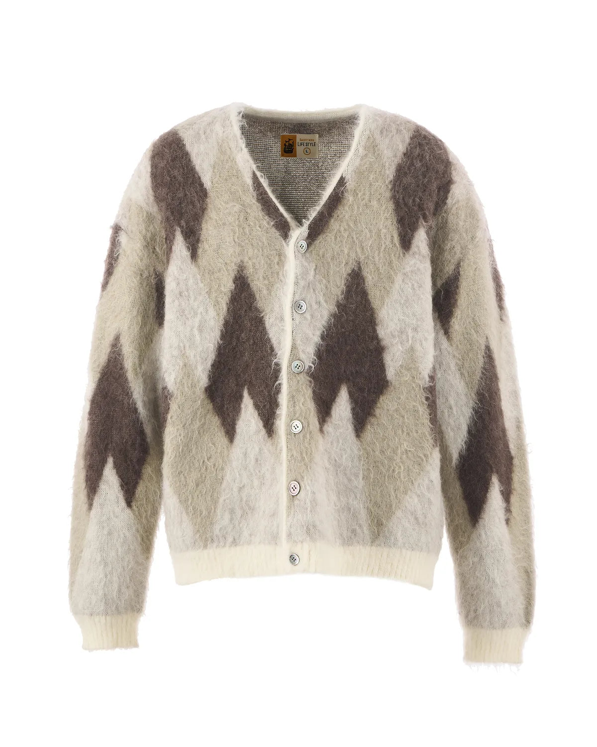 ©︎SAINT Mxxxxxx の KNIT CARDIGAN -ARGYLE (SM-HR1-0000-074)