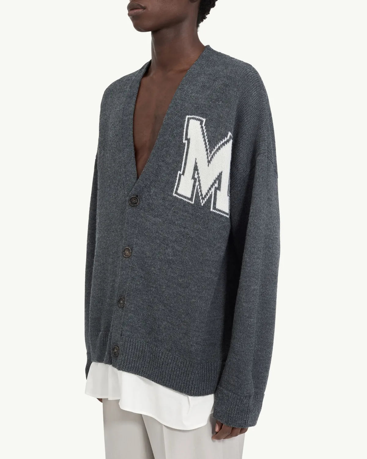 MM6 / ツーインワン ニットカーディガン (SH0HP0012M13206)
