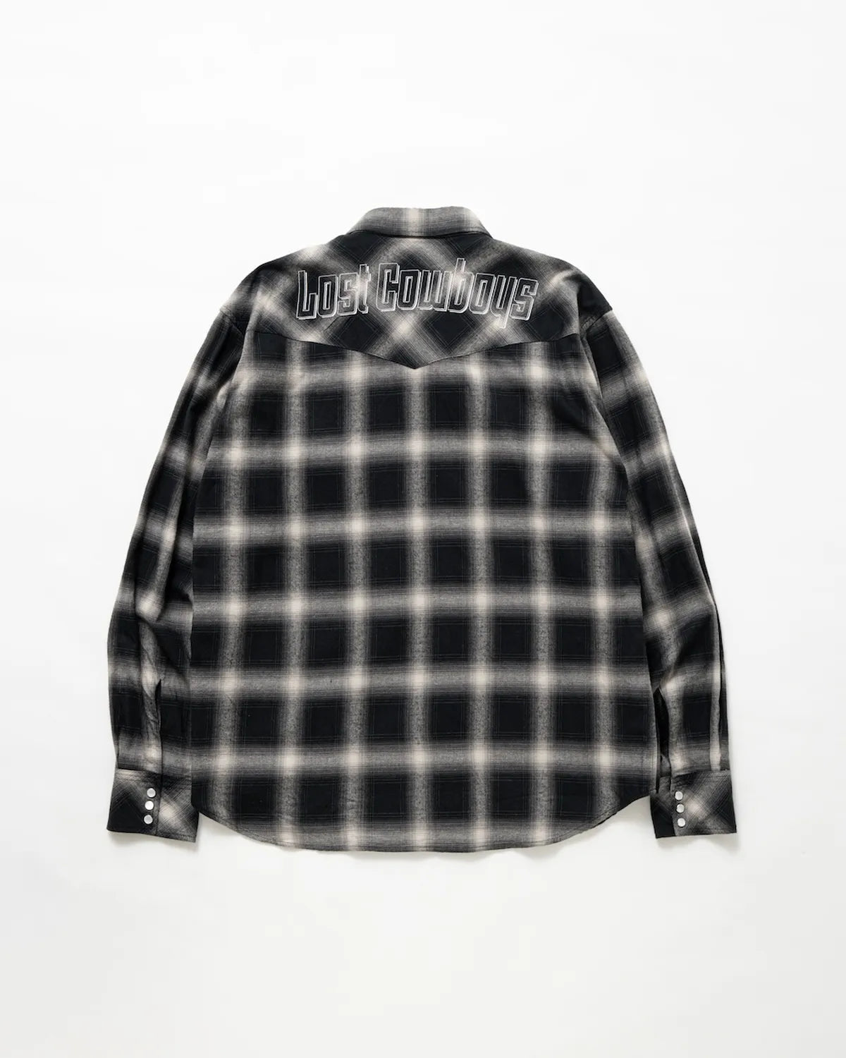 LASTMAN / OMBRE PLAID WESTERN SHIRTS -L/S- (251LM-SH03)
