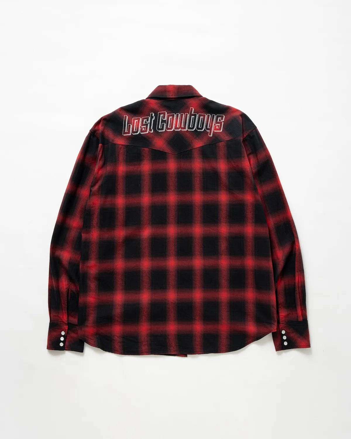 LASTMAN / OMBRE PLAID WESTERN SHIRTS -L/S- (251LM-SH03)