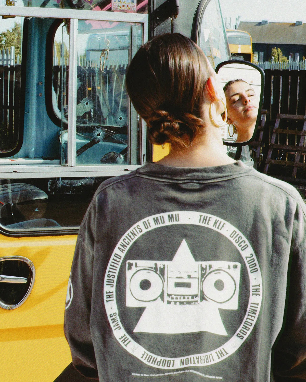 ©︎SAINT Mxxxxxx × The KLF / KLF_LS_TEE_WHITE KLF (SM-HR1-0000-C03)