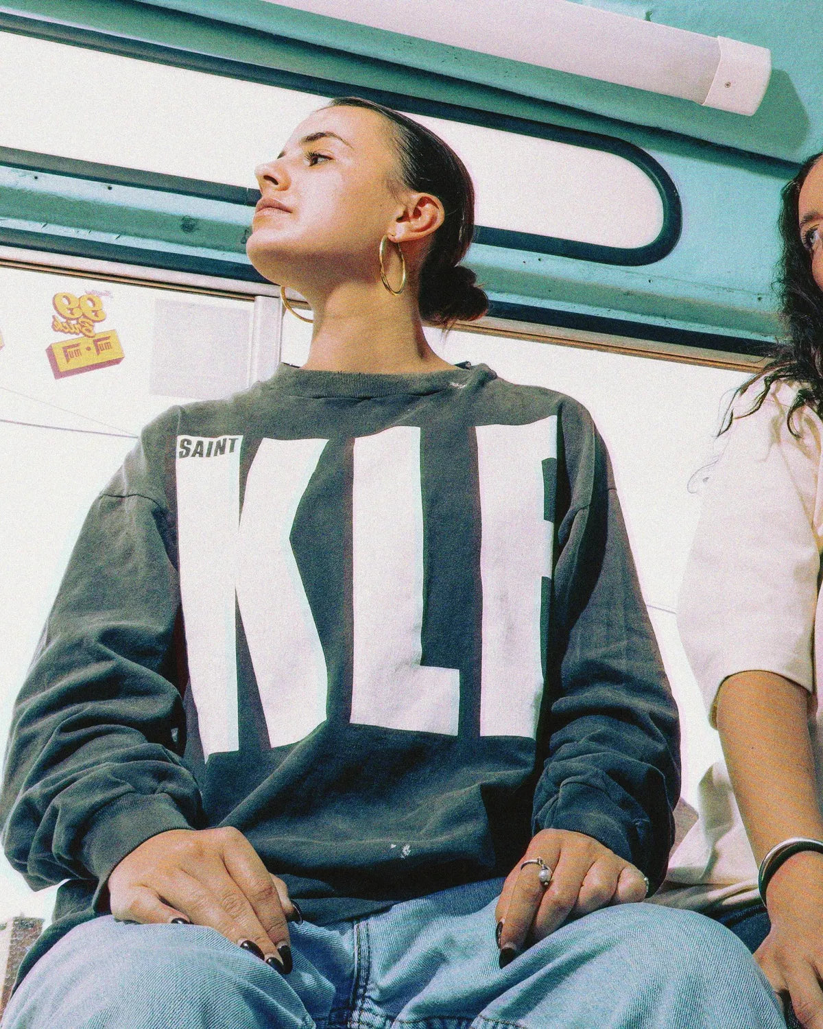 ©︎SAINT Mxxxxxx × The KLF / KLF_LS_TEE_WHITE KLF (SM-HR1-0000-C03)