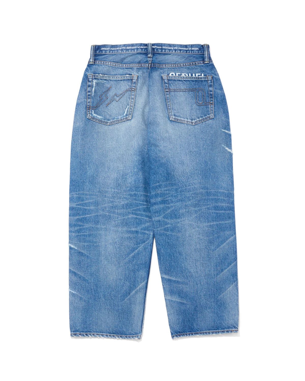 SEQUEL / × FRAGMENT DAMEGE DENIM PANTS (SQ-25SS-PT-06)