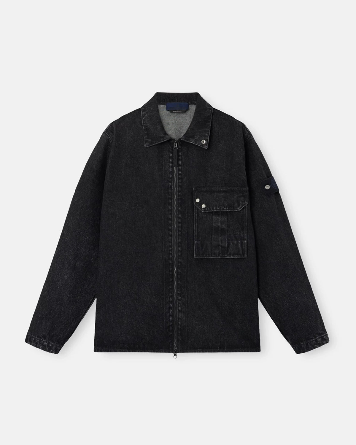 STONE ISLAND の コンフォートフィット ジップアップ オーバーシャツ チェストポケット (L2S141200002S0J32)