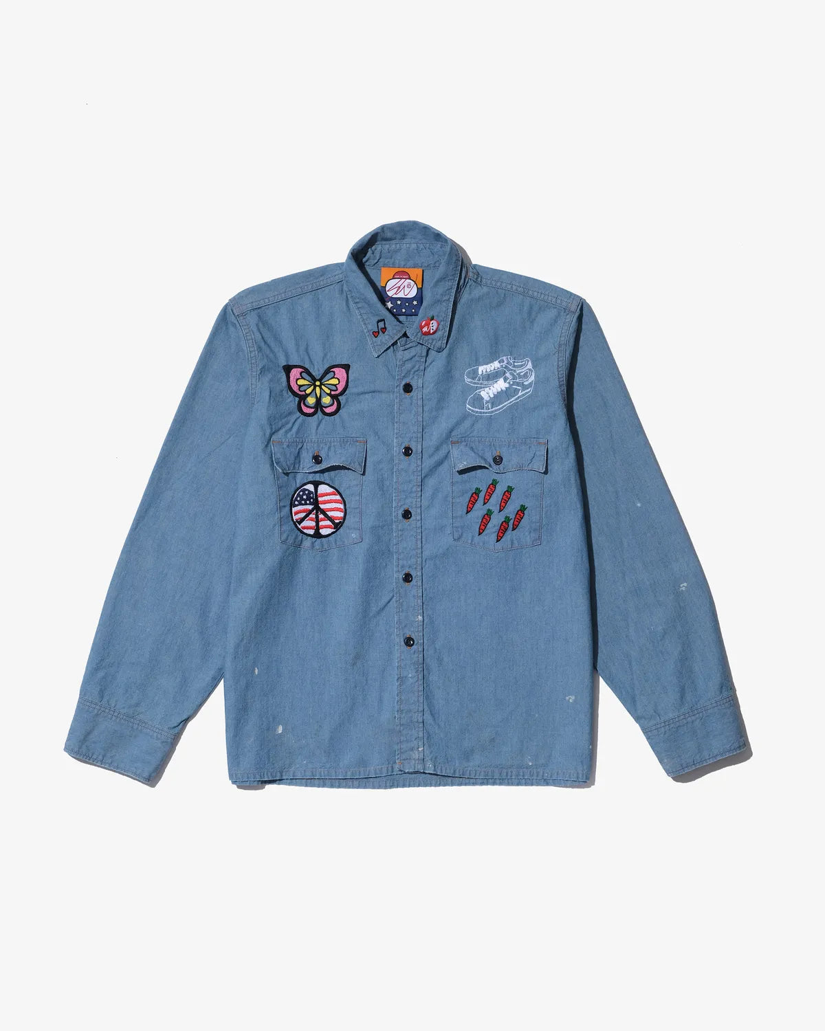 SWJP の Embroidery Chambray Shirts (SW-25SS-017)